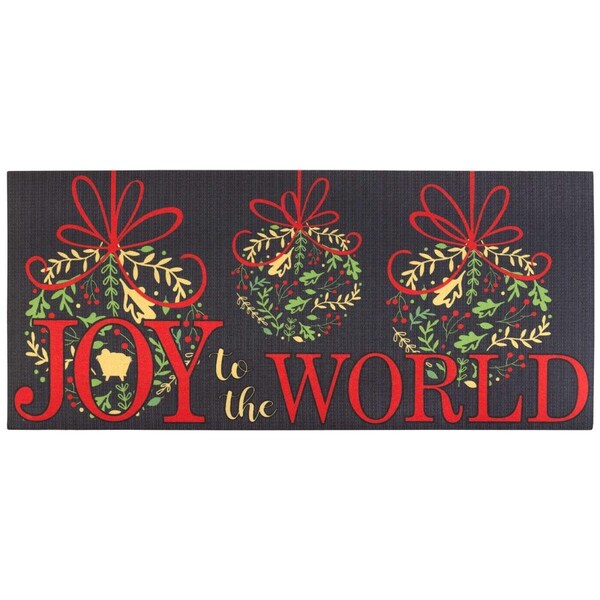 Perfectpillows 9.75 x 21.875 in. Joy to The World Insert Doormat PE3468708 - main